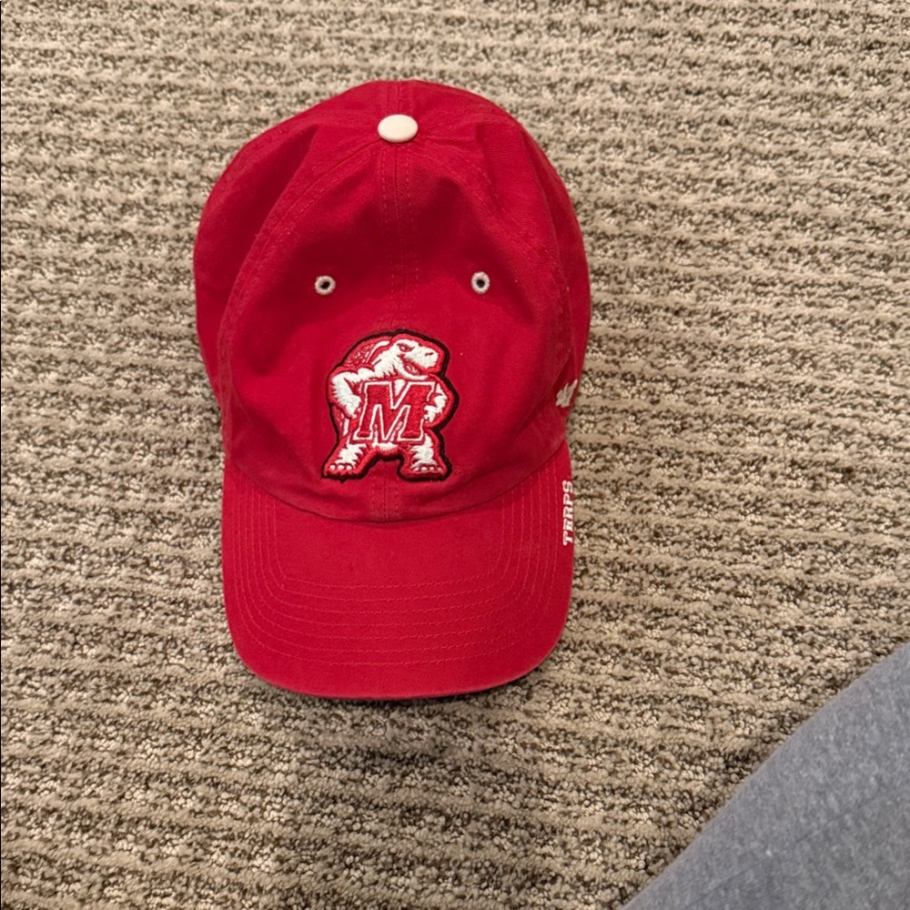 Red University of Maryland Adjustable Logo Cap